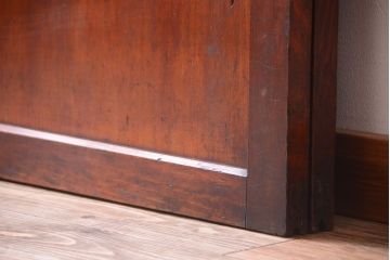 和製アンティーク　古いダイヤガラス帯の引き戸2枚セット(ガラス帯戸)