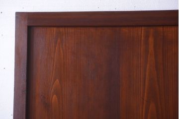 古民具・骨董　裏結霜ガラス入り!古い木の格子ガラス帯戸