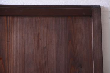 古民具・骨董　裏結霜ガラス入り!古い木の格子ガラス帯戸