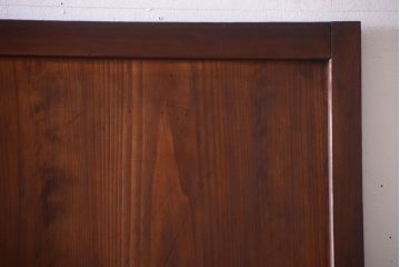 古民具・骨董　裏結霜ガラス入り!古い木の格子ガラス帯戸2枚セット(2)