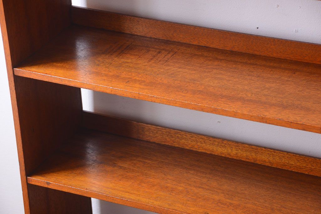 アンティーク雑貨　アンティーク　古い木製のシンプルな本棚(飾り棚)