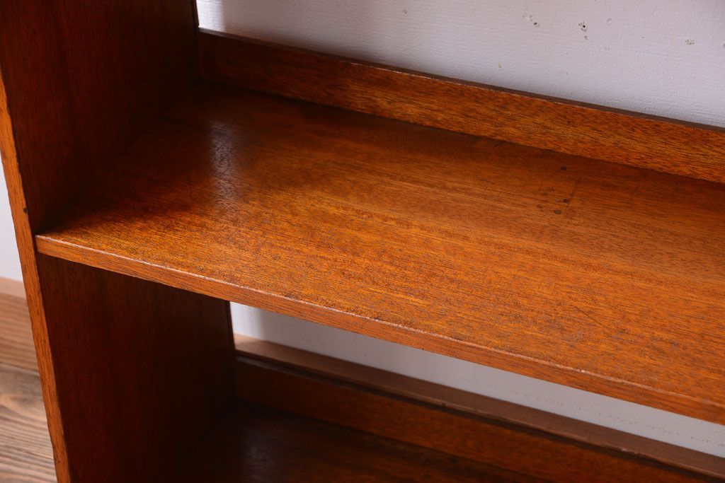 アンティーク雑貨　アンティーク　古い木製のシンプルな本棚(飾り棚)