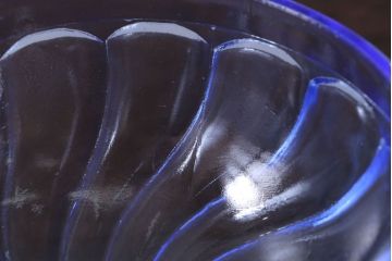 アンティーク雑貨　昭和レトロ　アンティーク氷コップ3個セット(プレスガラス)