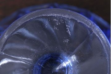 アンティーク雑貨　昭和レトロ　アンティーク氷コップ3個セット(プレスガラス)