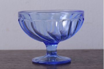 アンティーク雑貨　 昭和レトロ　氷コップ3個セット(プレスガラス)(2)