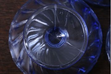 アンティーク雑貨　 昭和レトロ　氷コップ3個セット(プレスガラス)(2)