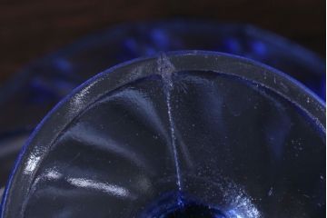 アンティーク雑貨　 昭和レトロ　氷コップ3個セット(プレスガラス)(2)
