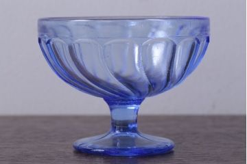 アンティーク雑貨　昭和レトロ　アンティーク氷コップ3個セット(プレスガラス)(3)