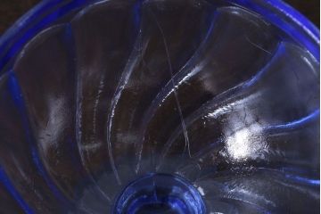 アンティーク雑貨　和製アンティーク　昭和レトロな氷コップ3個セット(プレスガラス)(1)