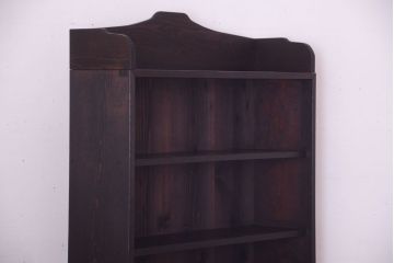 アンティーク家具　和製アンティーク　古い木製の大ぶりな本棚(飾り棚)