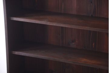 アンティーク家具　和製アンティーク　古い木製の大ぶりな本棚(飾り棚)