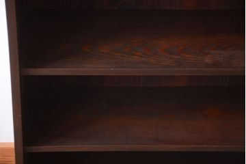 アンティーク家具　和製アンティーク　古い木製の大ぶりな本棚(飾り棚)