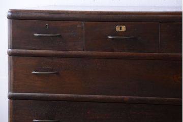 アンティーク家具　アンティーク　古い木のシンプルで上品なチェスト