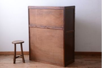 アンティーク家具　アンティーク　古い木のシンプルで上品なチェスト