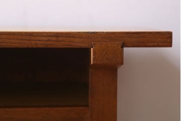 レトロ家具　昭和レトロ　古い学校の木製テーブル(平机・サイドテーブル)