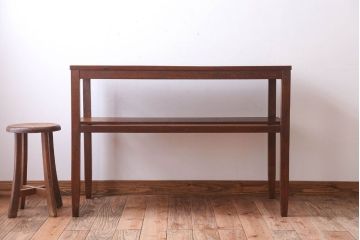 アンティーク家具　和製アンティーク　珍しいデザインの古い作業台(長机)