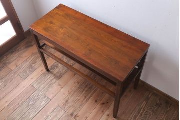 アンティーク家具　和製アンティーク　珍しいデザインの古い作業台(長机)