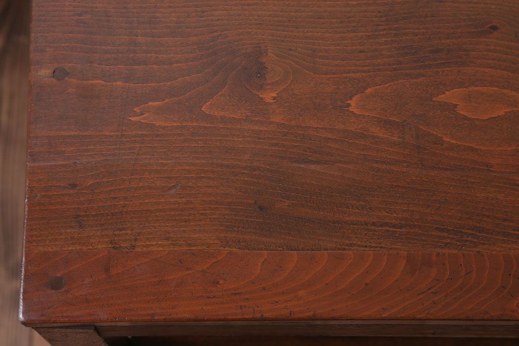 アンティーク家具　和製アンティーク　珍しいデザインの古い作業台(長机)