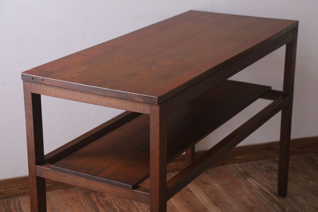 アンティーク家具　和製アンティーク　珍しいデザインの古い作業台(長机)