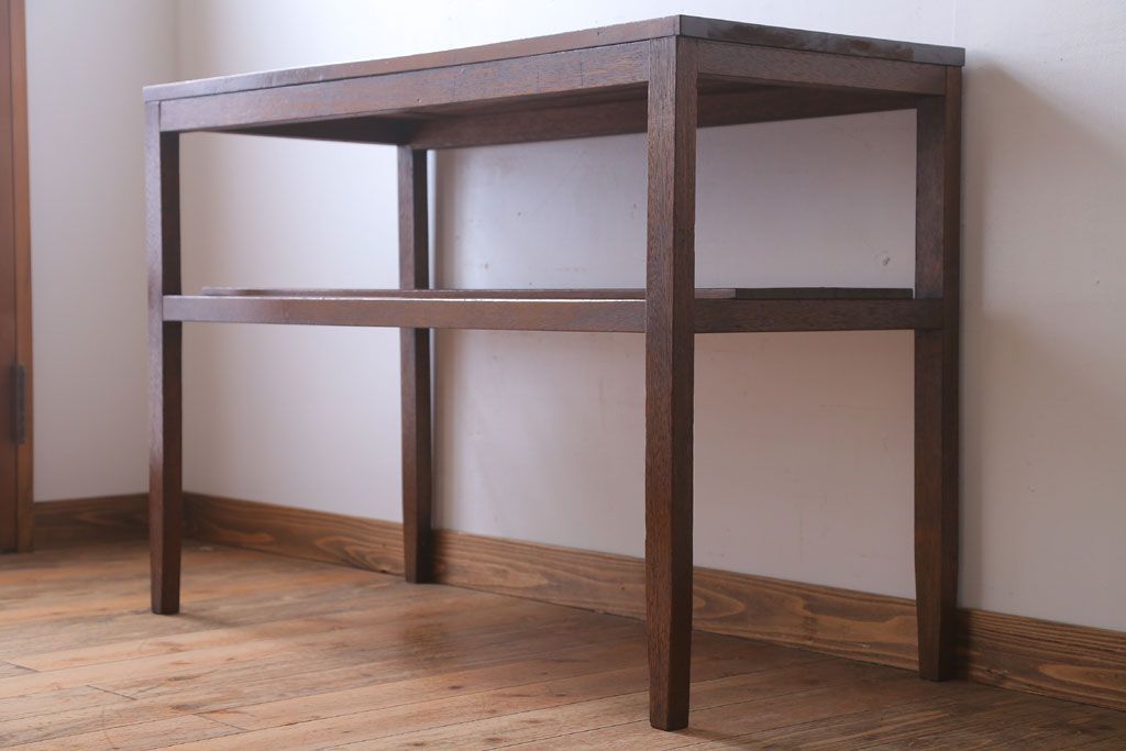 アンティーク家具　和製アンティーク　珍しいデザインの古い作業台(長机)