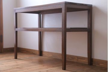 アンティーク家具　和製アンティーク　珍しいデザインの古い作業台(長机)