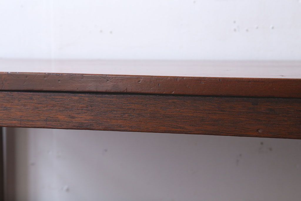 アンティーク家具　和製アンティーク　珍しいデザインの古い作業台(長机)