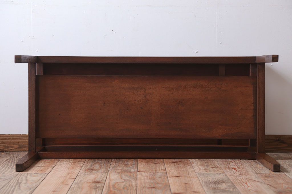 アンティーク家具　和製アンティーク　珍しいデザインの古い作業台(長机)