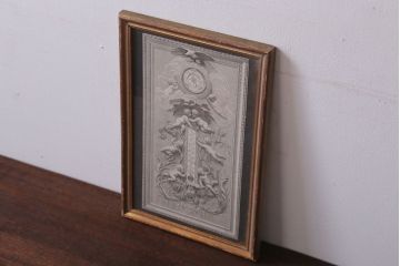 アンティーク雑貨　イギリスビンテージ　壁掛け絵画　フレーム(天使)