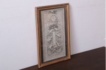 アンティーク雑貨　イギリスビンテージ　壁掛け絵画　フレーム(天使)