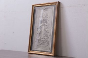 アンティーク雑貨　イギリスビンテージ　壁掛け絵画　フレーム(天使)