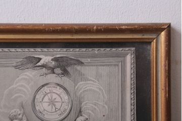 アンティーク雑貨　イギリスビンテージ　壁掛け絵画　フレーム(天使)