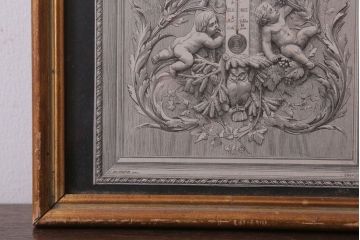 アンティーク雑貨　イギリスビンテージ　壁掛け絵画　フレーム(天使)