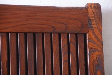 古民具・骨董　総欅材!大きな金具付きの富山蔵戸(玄関戸)