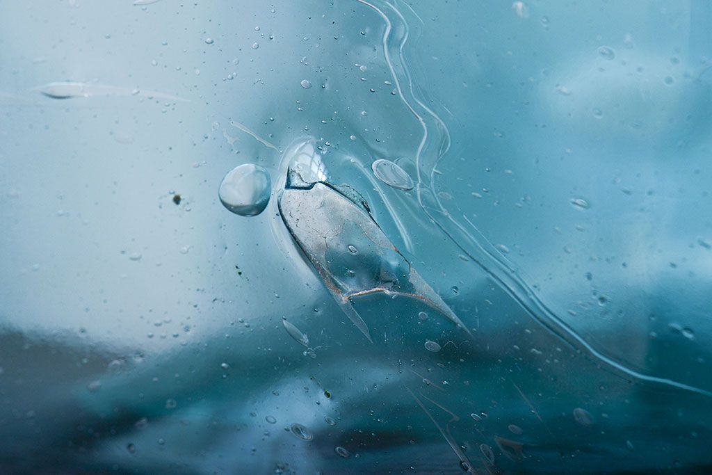 アンティーク雑貨　昭和レトロ　青色気泡ガラス!アンティークガラス瓶2個セット