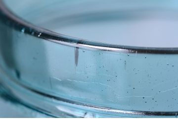 アンティーク雑貨　昭和レトロ　青色気泡ガラス!アンティークガラス瓶2個セット