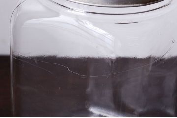 アンティーク雑貨　昭和レトロ　アンティークガラス瓶大小2個セット