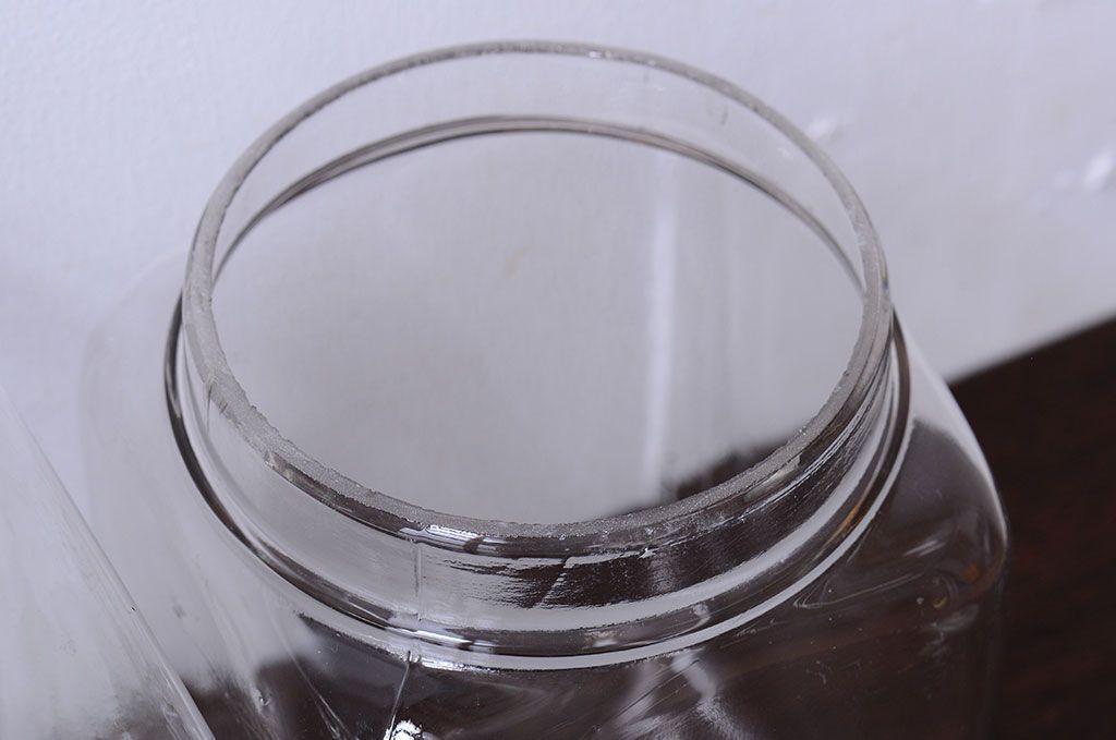 アンティーク雑貨　昭和レトロ　アンティークガラス瓶大小2個セット