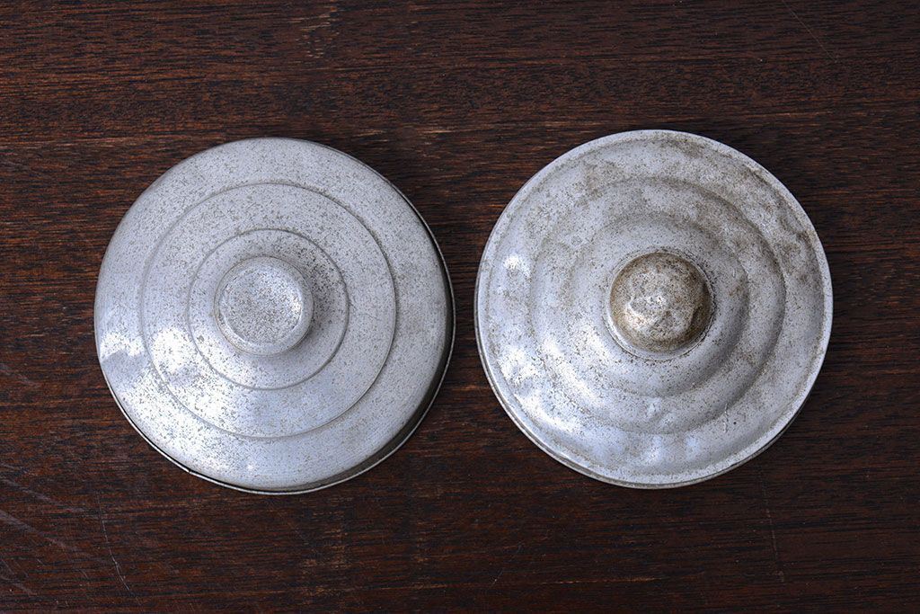 アンティーク雑貨　昭和レトロ　アンティークガラス瓶大小2個セット