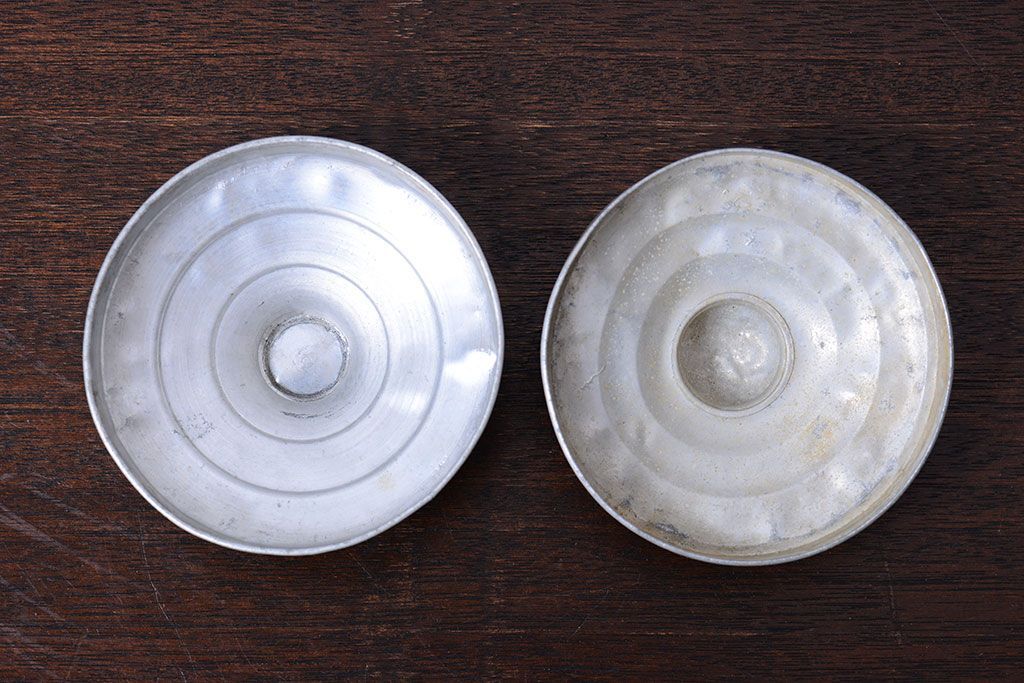 アンティーク雑貨　昭和レトロ　アンティークガラス瓶大小2個セット