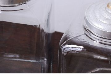 アンティーク雑貨　昭和レトロ　アンティークガラス瓶大小2個セット(2)