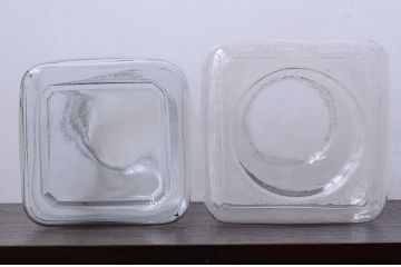 アンティーク雑貨　昭和レトロ　アンティークガラス瓶大小2個セット(2)