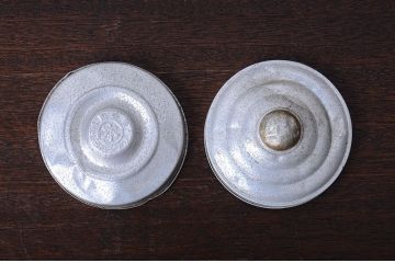 アンティーク雑貨　昭和レトロ　アンティークガラス瓶大小2個セット(2)