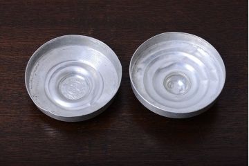 アンティーク雑貨　昭和レトロ　アンティークガラス瓶大小2個セット(2)