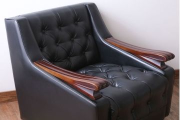 ヴィンテージ家具　ブランド家具　ビンテージカリモク　1人掛けソファ(1)