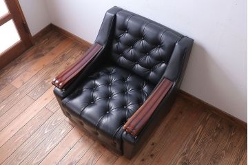 ヴィンテージ家具　ブランド家具　ビンテージカリモク　1人掛けソファ(2)