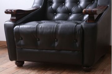 ヴィンテージ家具　ブランド家具　ビンテージカリモク　1人掛けソファ(2)