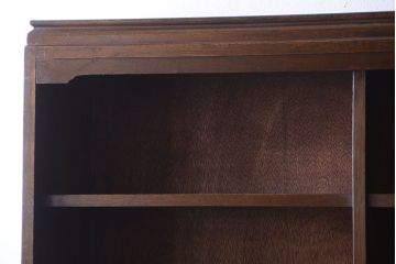 アンティーク家具　和製アンティーク　シンプルシックな大きい2段重ね本棚(飾り棚)