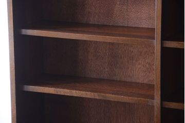 アンティーク家具　和製アンティーク　シンプルシックな大きい2段重ね本棚(飾り棚)