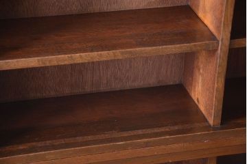 アンティーク家具　和製アンティーク　シンプルシックな大きい2段重ね本棚(飾り棚)