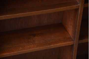 アンティーク家具　和製アンティーク　シンプルシックな大きい2段重ね本棚(飾り棚)